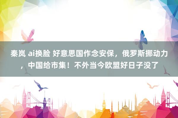 秦岚 ai换脸 好意思国作念安保，俄罗斯挪动力，中国给市集！不外当今欧盟好日子没了
