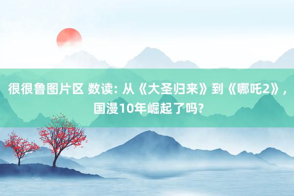 很很鲁图片区 数读: 从《大圣归来》到《哪吒2》, 国漫10年崛起了吗?