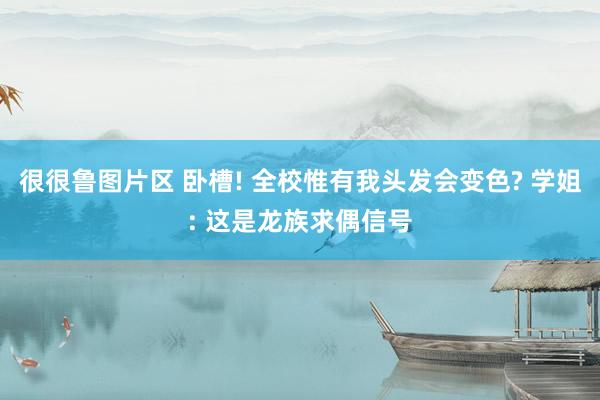 很很鲁图片区 卧槽! 全校惟有我头发会变色? 学姐: 这是龙族求偶信号